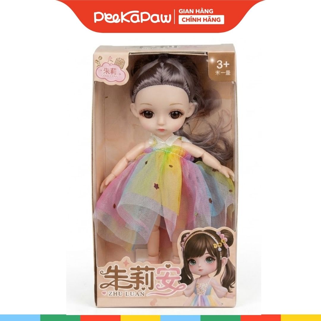 Búp bê công chúa có khớp tay chân váy thời trang 299-13B PeeKaPaw Toys
