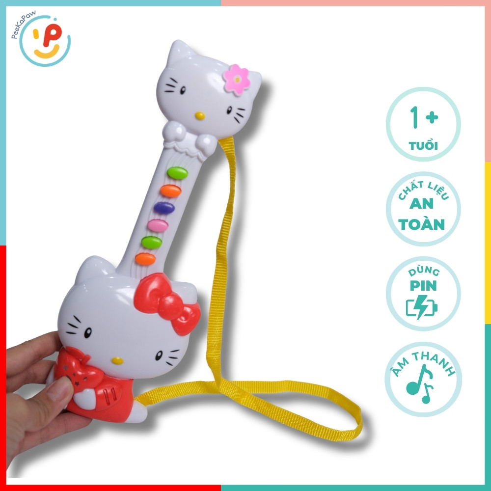 Đàn guitar mèo Kitty đồ chơi âm nhạc cho bé 1208A PeeKaPaw Toys