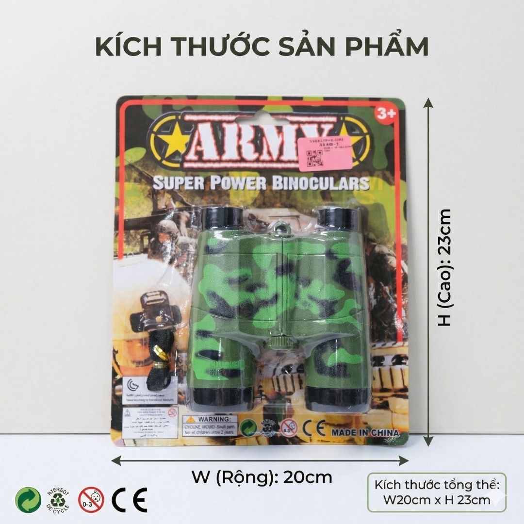 Ống Nhòm Đồ Chơi Quân Đội Cho Bé Kèm Dây Đeo Khám Phá 316B-1 PeeKaPaw Toys