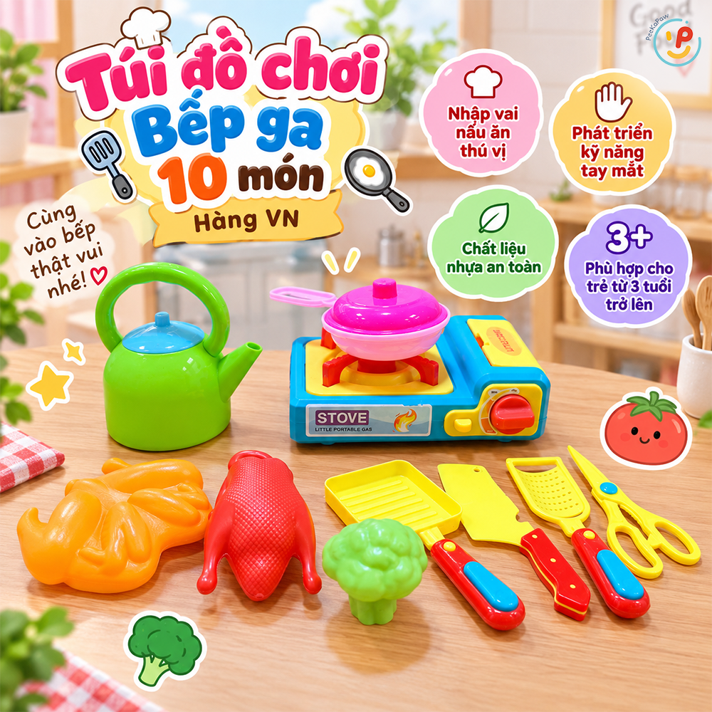 Đồ chơi nhà bếp lẩu cù lao hàng Việt Nam PeeKaPaw Toys