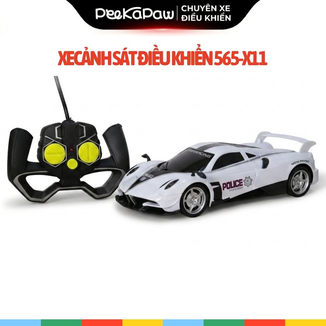 Xe cảnh sát điều khiển từ xa Top Speed dáng thể thao 565-X11 PeeKaPaw Toys