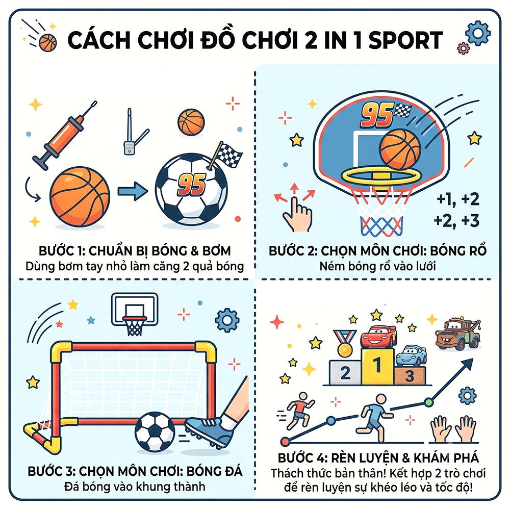 Hộp khung thành bóng rổ 2in1 đồ chơi vận động thể chất cho bé PeeKaPaw Toys