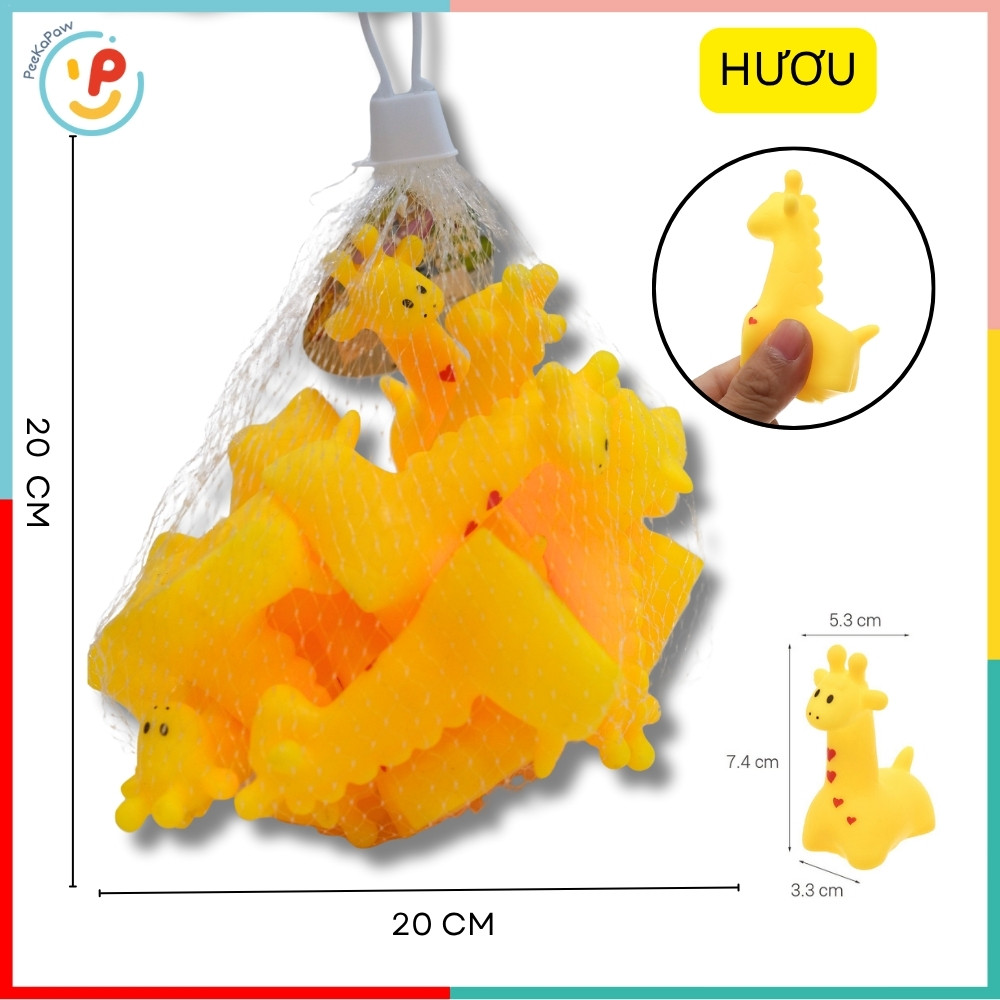 Đồ chơi thú bóp mềm chút chít cho bé sơ sinh PeeKaPaw Toys
