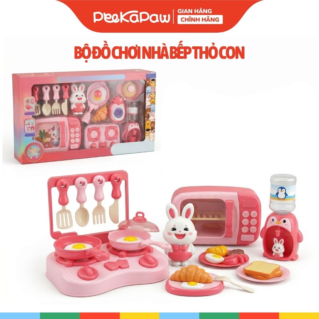 Đồ Chơi Nhà Bếp Thỏ Con Lò Vi Sóng Bình Nước 506-72 PeeKaPaw Toys