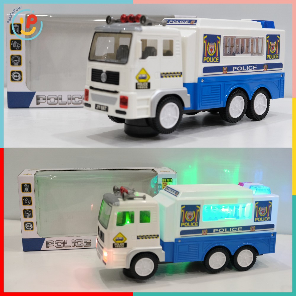 Đồ chơi xe cảnh sát 687 xe môi trường 686 có đèn nhạc PeeKaPaw Toys