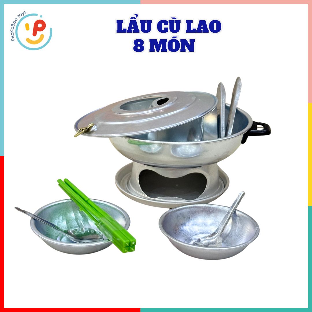Đồ chơi nhà bếp lẩu cù lao bằng nhôm hàng Việt Nam