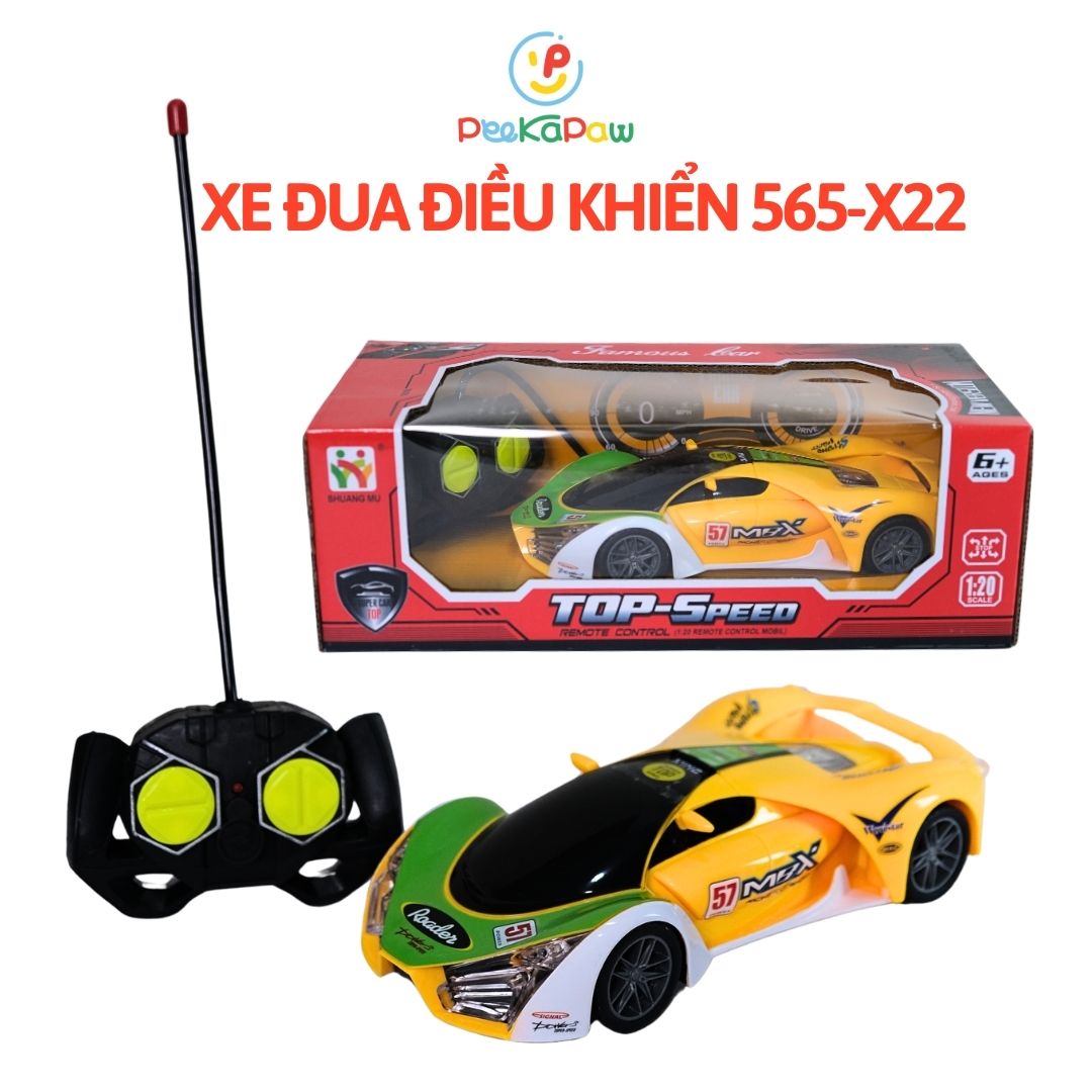 Xe đua tốc độ cao kiểu dáng thể thao điều khiển từ xa 565-X22 PeeKaPaw Toys