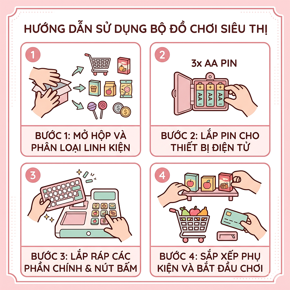 Đồ Chơi Siêu Thị Bán Kem Cho Bé Gái 1618-104 PeeKaPaw Toys
