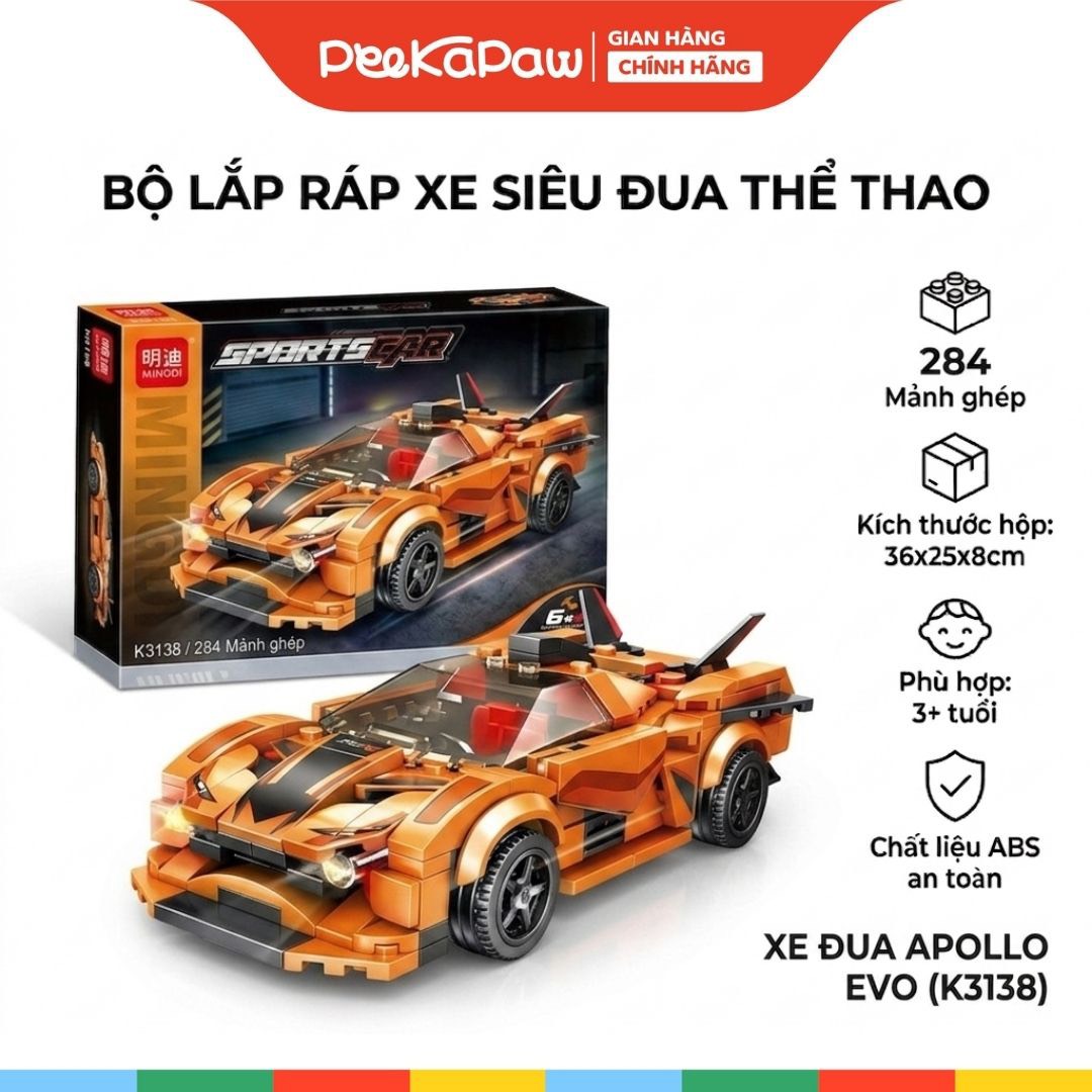 Bộ Lắp Ráp Xe Đua Thể Thao 284-323 Chi Tiết Nhiều Mẫu