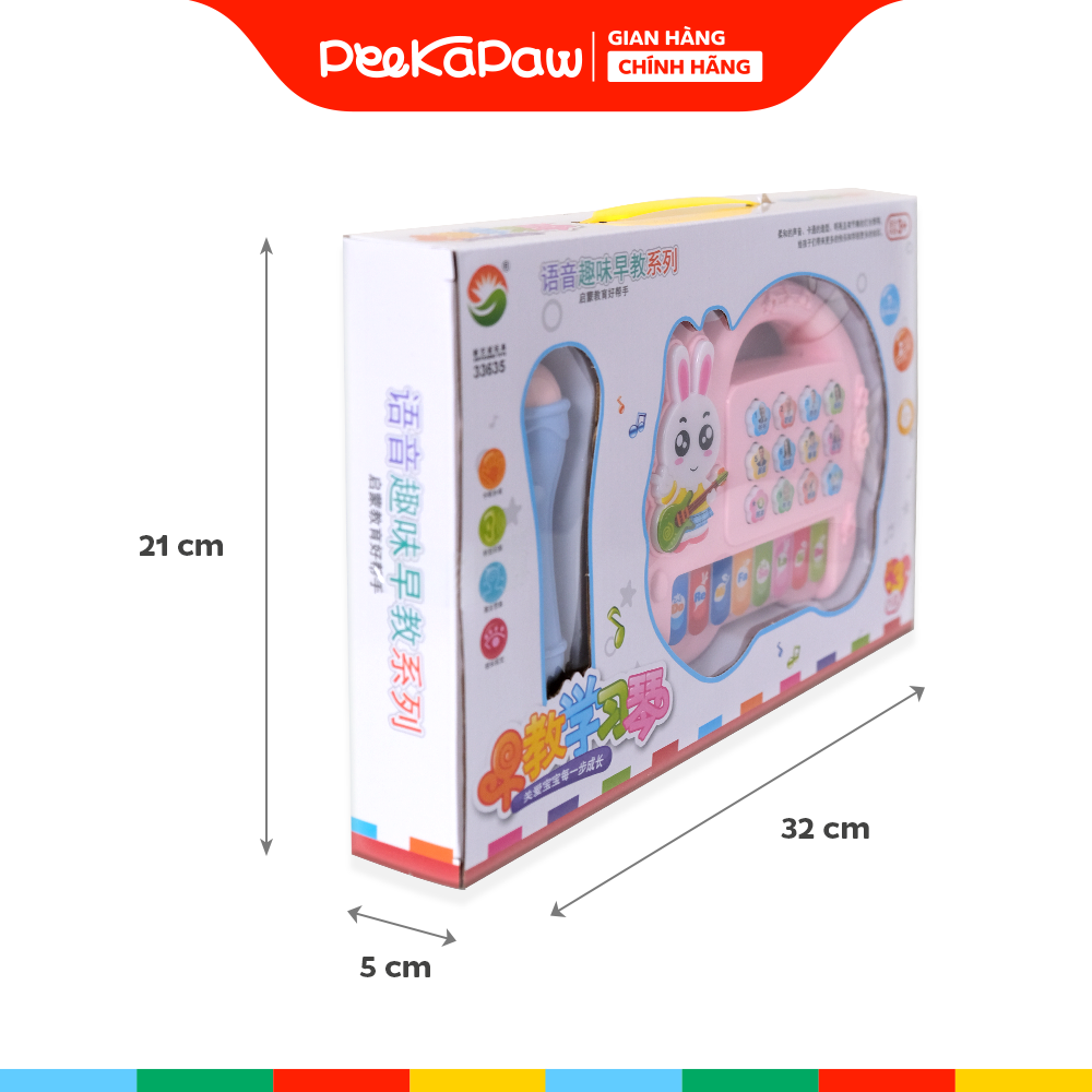 Đàn thỏ có micro cho bé đồ chơi âm nhạc giáo dục sớm 33635 PeeKaPaw Toys