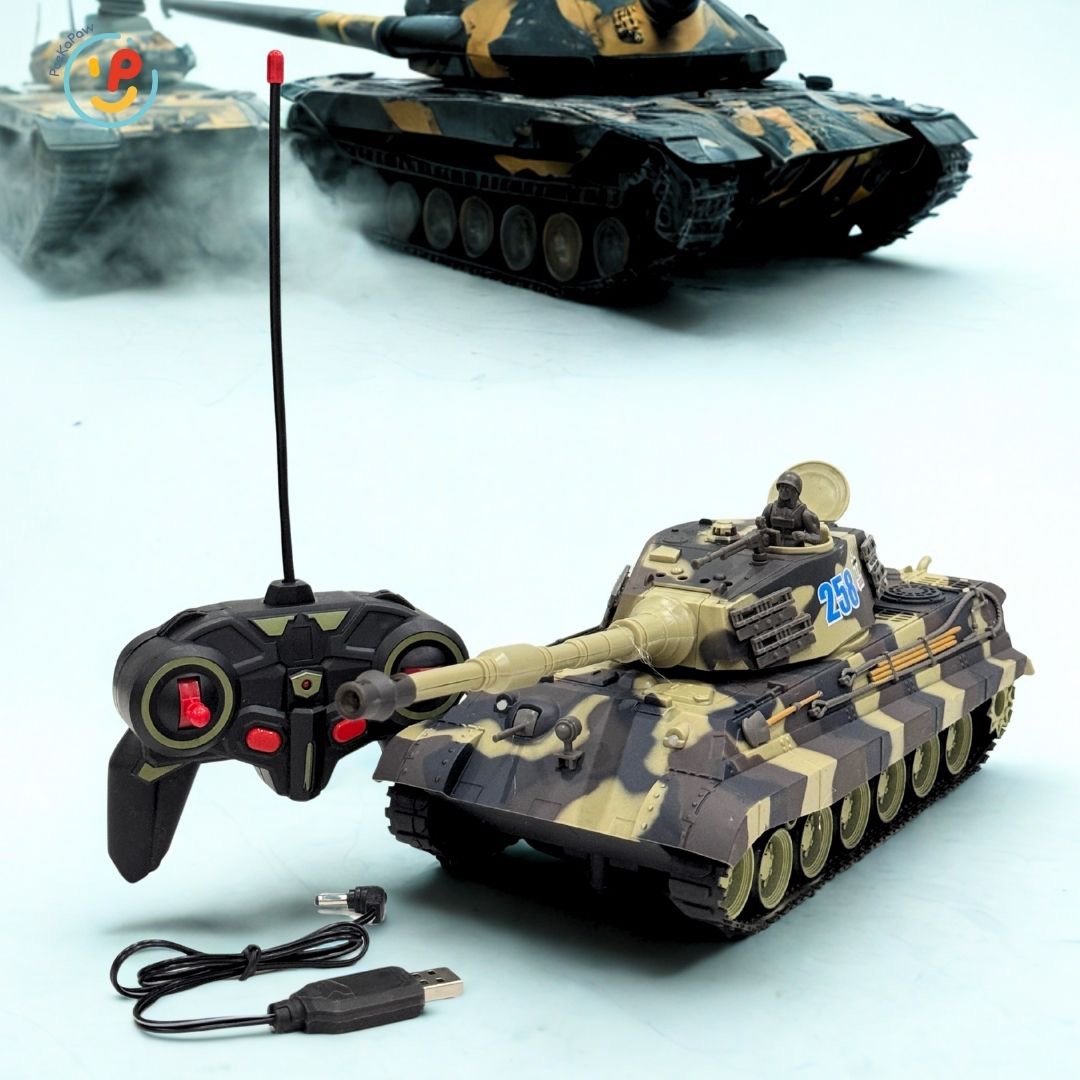 Xe Tăng Điều Khiển Từ Xa Pin Sạc 531 Mô Hình Quân Sự Tỷ Lệ 1:20 PeeKaPaw Toys