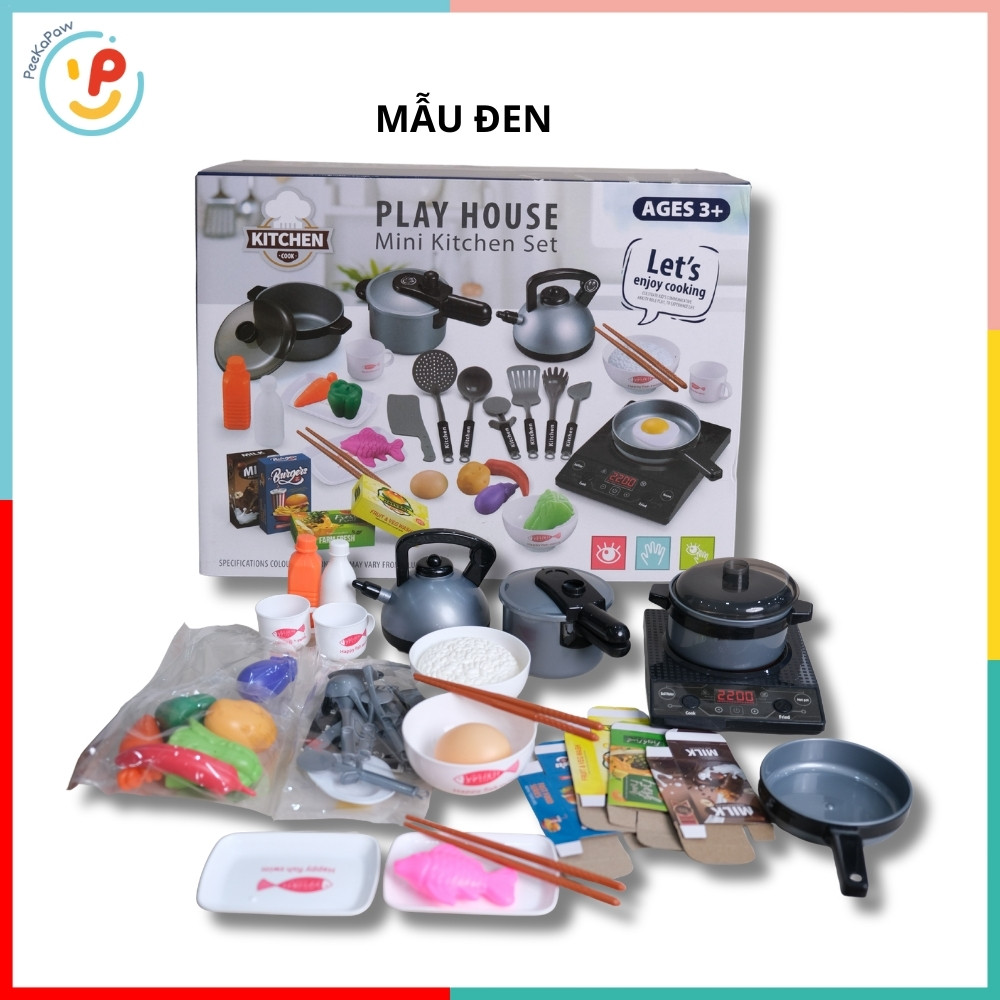 Đồ chơi nấu ăn nhà bếp 36 chi tiết Play House 5763 PeeKaPaw Toys