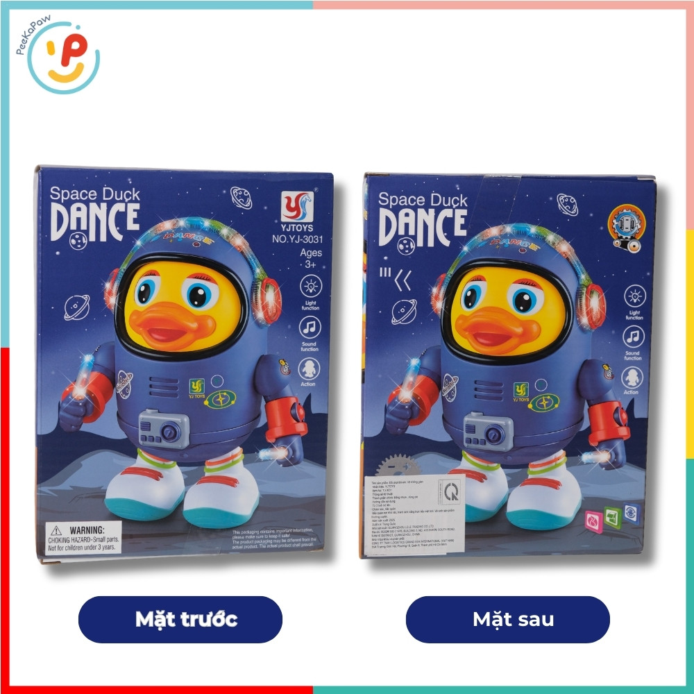 Đồ chơi vịt phi hành gia nhảy múa 3031 có đèn nhạc vui nhộn PeeKaPaw Toys
