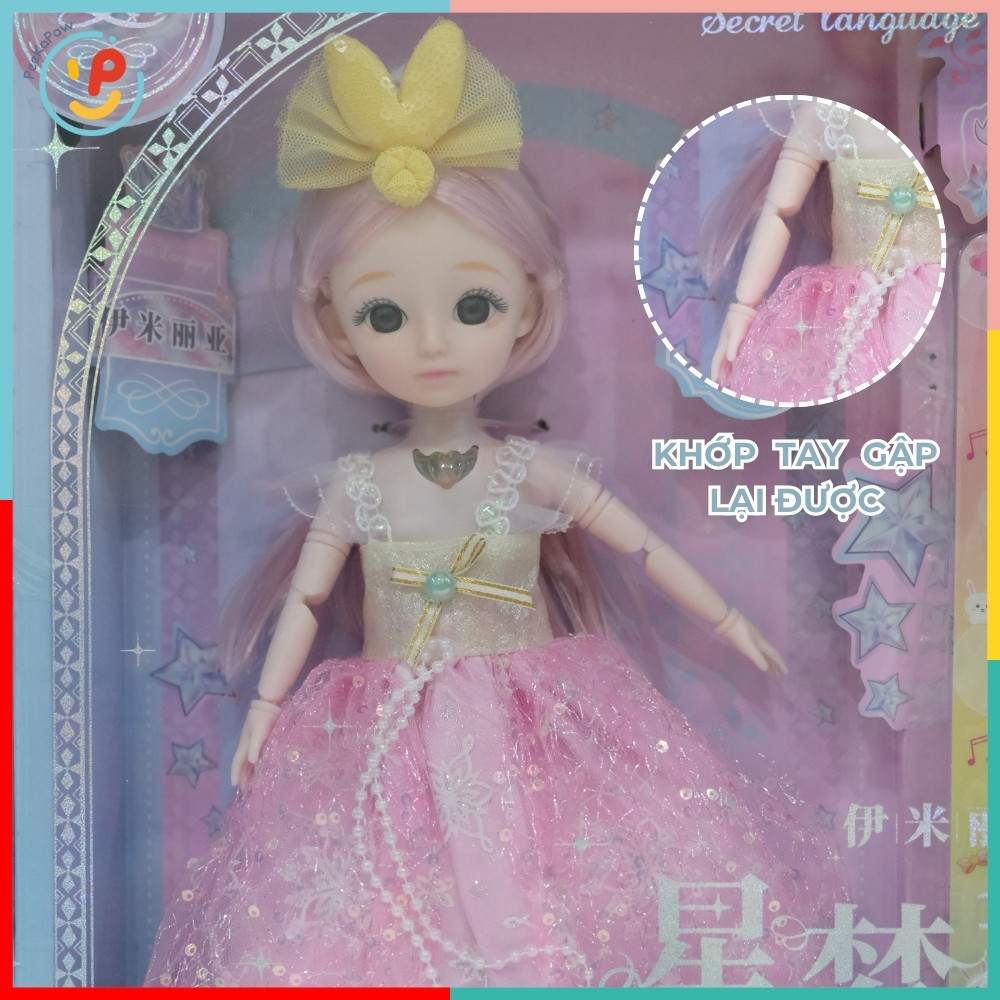 Búp bê công chúa và phụ kiện trang sức 46cm 660062 PeeKaPaw Toys