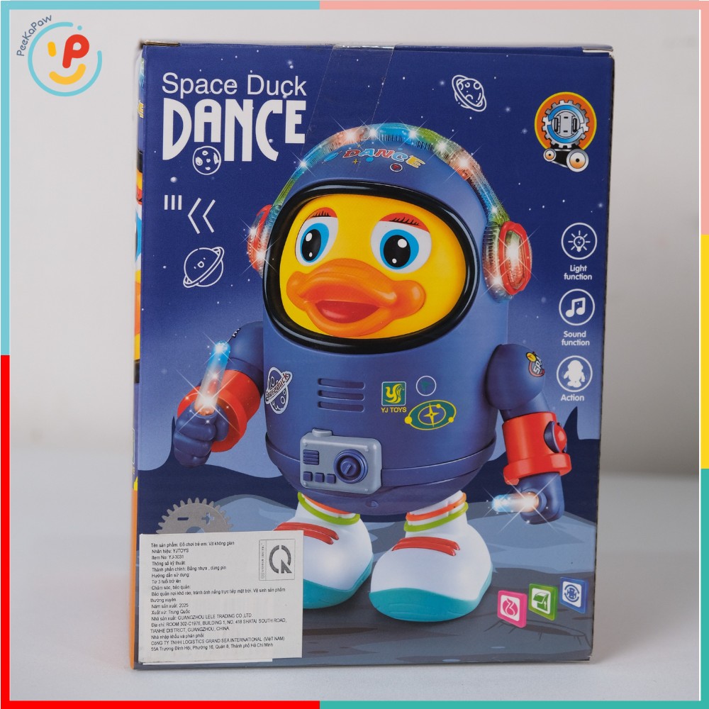 Đồ chơi vịt phi hành gia nhảy múa 3031 có đèn nhạc vui nhộn PeeKaPaw Toys