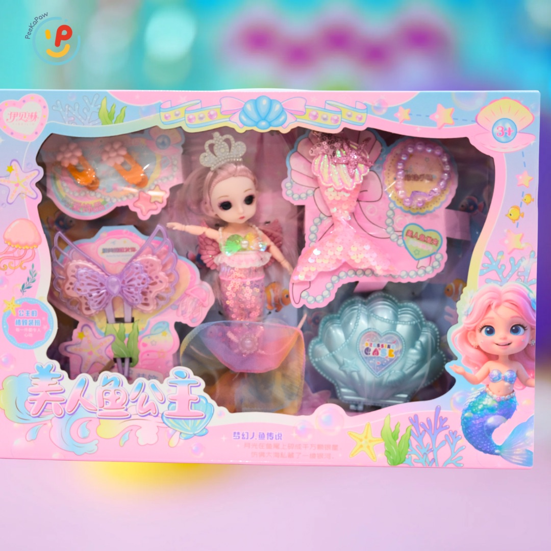Búp bê nàng tiên cá và phụ kiện váy xinh đẹp 42cm 007-223 PeeKaPaw Toys