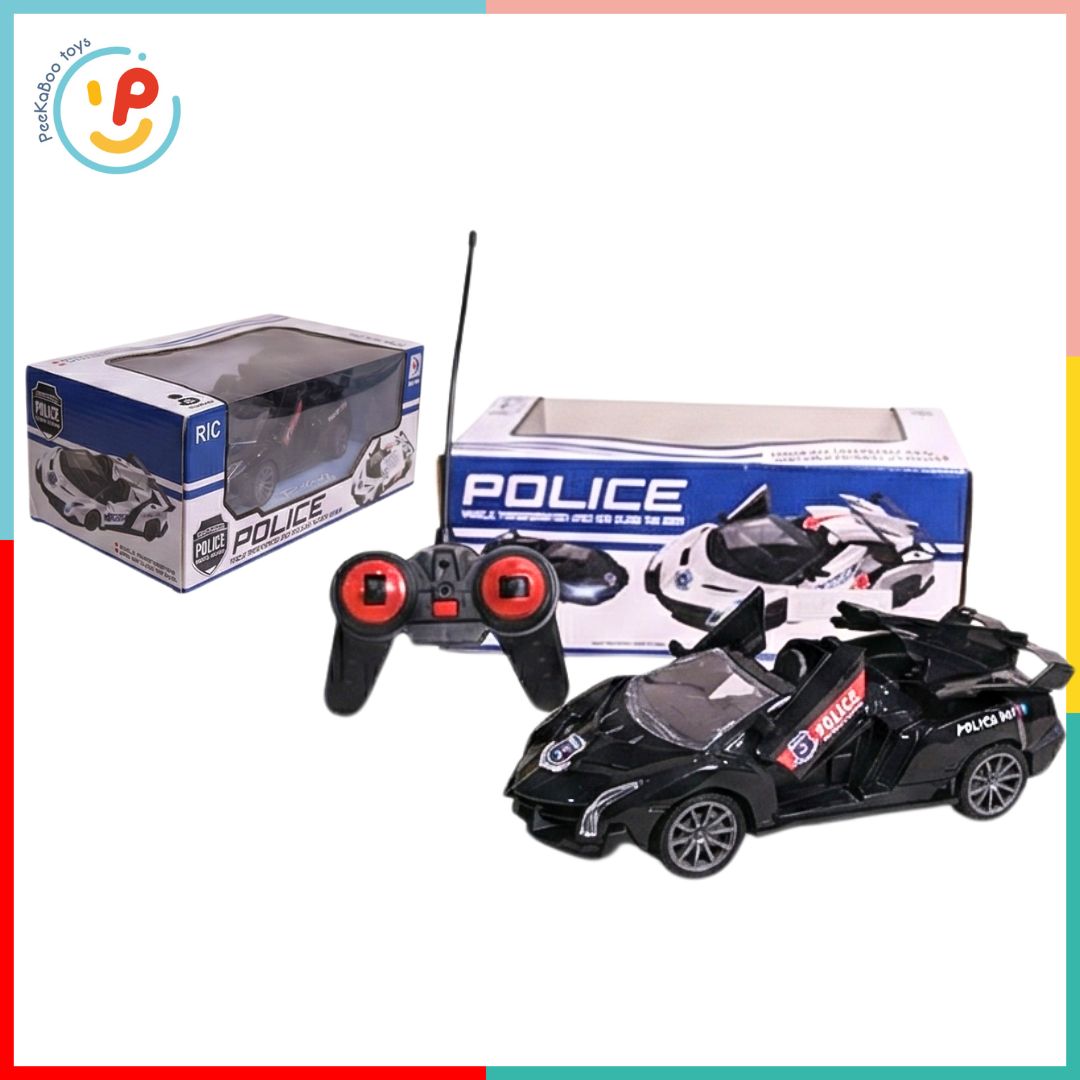 Xe Cảnh Sát Điều Khiển Từ Xa 579-2 Mở Cửa Mở Cốp Sau PeeKaPaw Toys