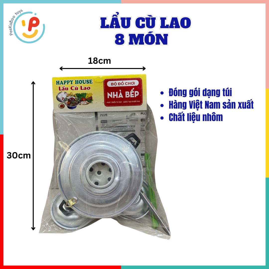 Đồ chơi nhà bếp lẩu cù lao bằng nhôm hàng Việt Nam