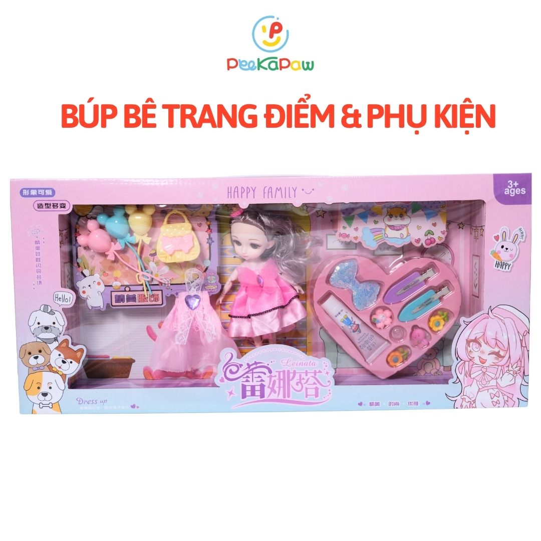 Búp Bê Leinata Kèm Phụ Kiện Trang Điểm Thời Trang 678-33 PeeKaPaw Toys
