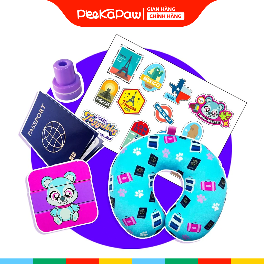 Đồ chơi vali kéo gối cổ du lịch thú bông PLUSH TOY PeeKaPaw Toys