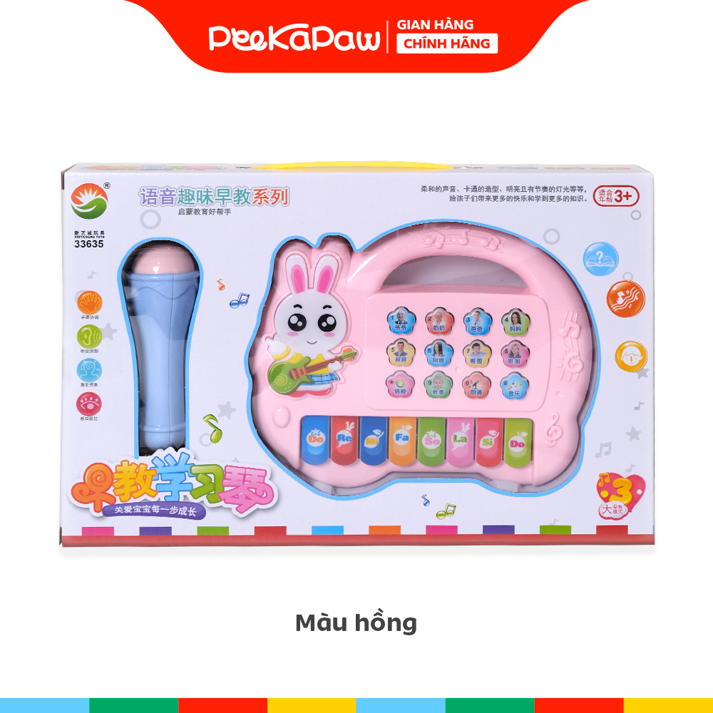 Đàn thỏ có micro cho bé đồ chơi âm nhạc giáo dục sớm 33635 PeeKaPaw Toys