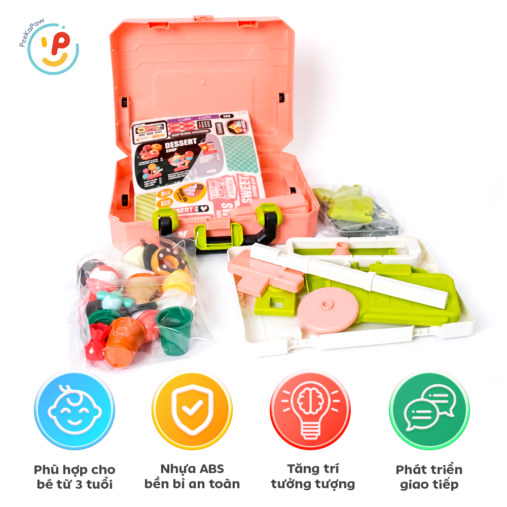 Vali đồ chơi tiệm kem và bánh ngọt 668-162 PeeKaPaw Toys