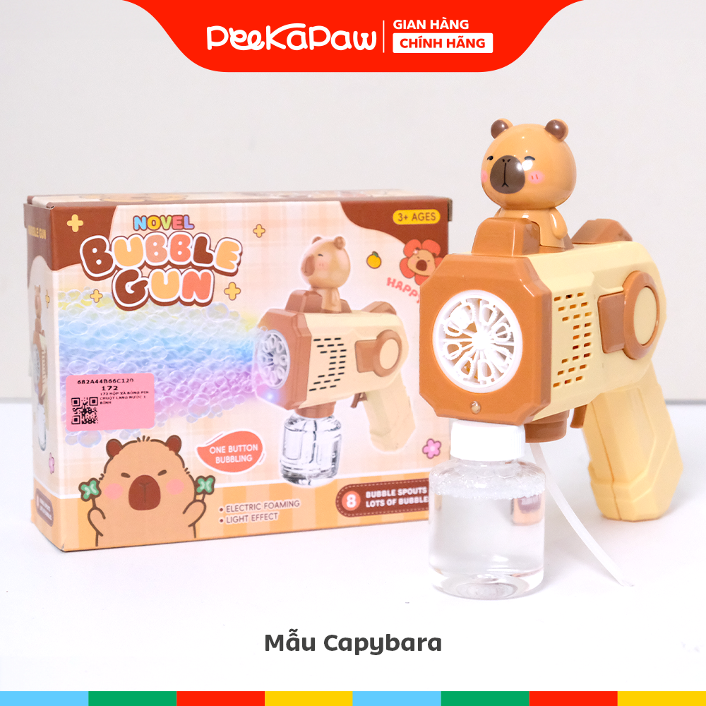 Máy Thổi Bong Bóng Tự Động Có Đèn LED Nhiều Mẫu PeeKaPaw Toys