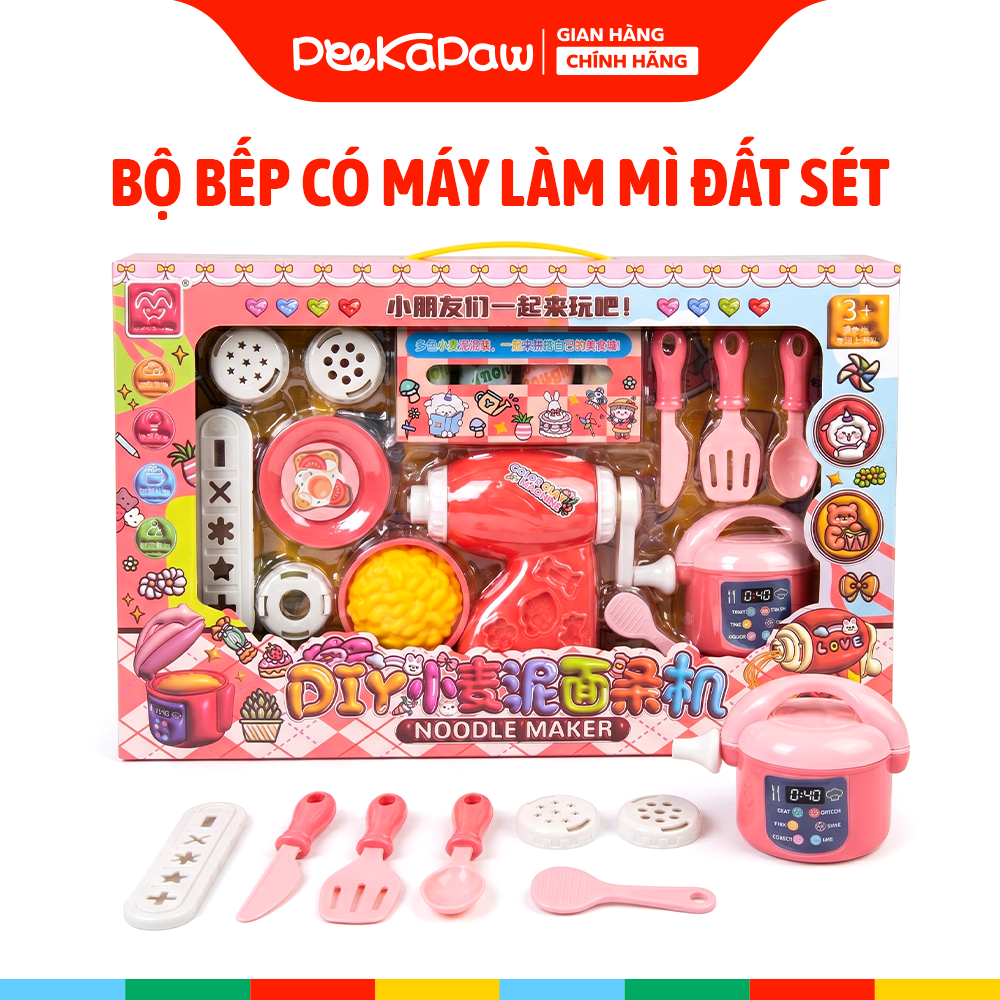 Bộ đồ chơi nhà bếp máy làm mì đất sét 1618-107