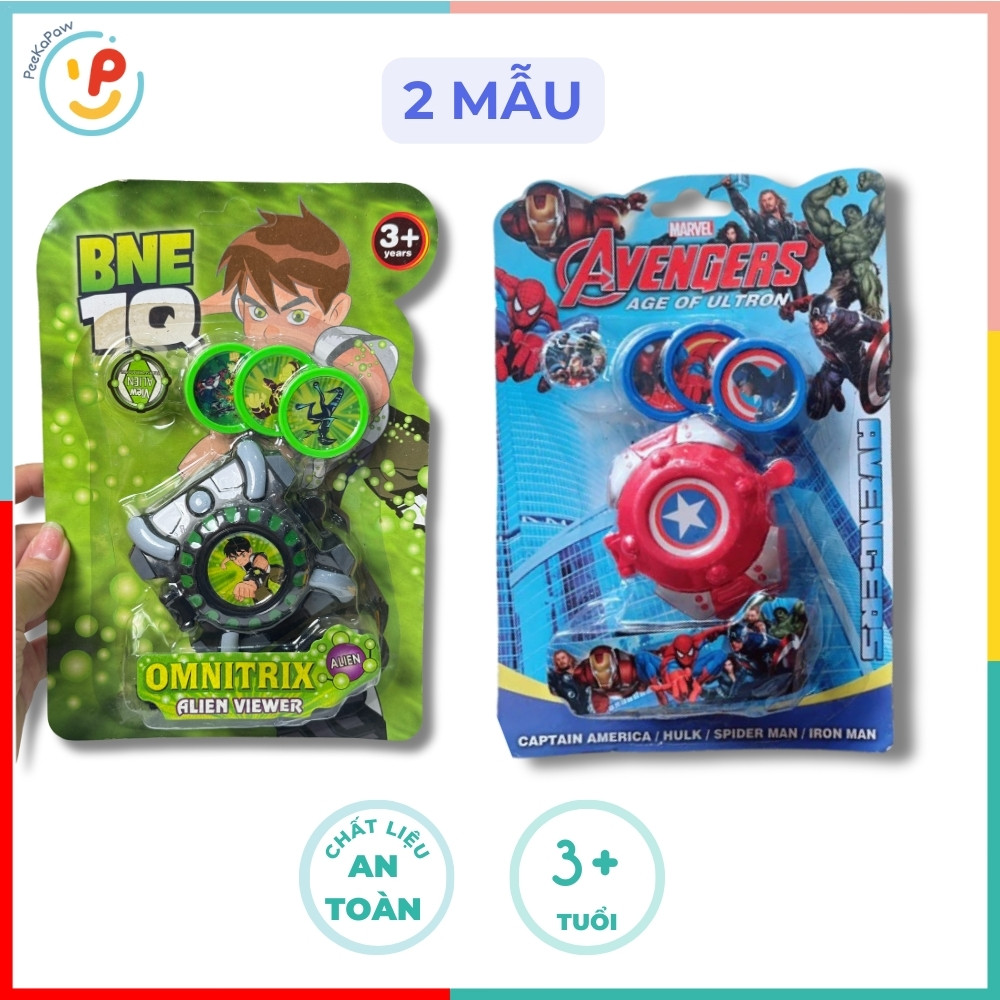 Vỉ Đồ Chơi Đồng Hồ Avengers Ben10 Bé Trai 0801 PeeKaPaw Toys