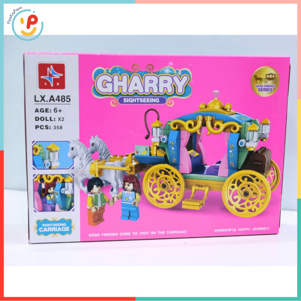 Đồ chơi lắp ráp xe ngựa hoàng gia 358 chi tiết LX.A485 PeeKaPaw Toys