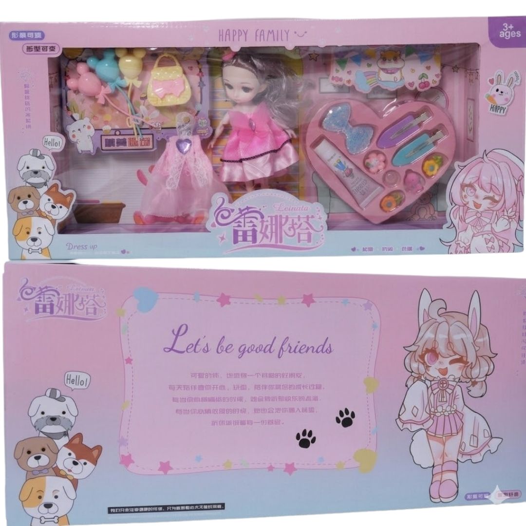 Búp Bê Leinata Kèm Phụ Kiện Trang Điểm Thời Trang 678-33 PeeKaPaw Toys