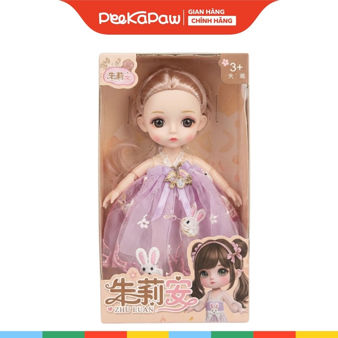 Búp bê công chúa có khớp tay chân váy thời trang 299-13B PeeKaPaw Toys