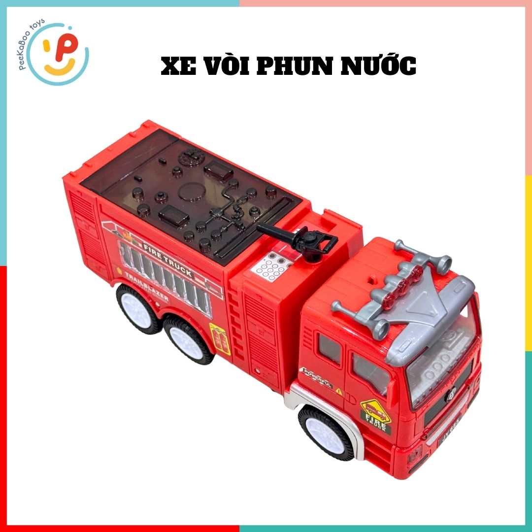 Xe cứu hỏa chạy pin có đèn LED còi âm thanh 685 PeeKaPaw Toys