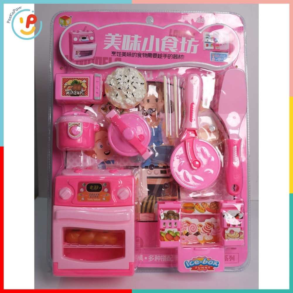 Đồ chơi nấu ăn làm bánh pizza có lò nướng vỉ ép 9970 PeeKaPaw Toys