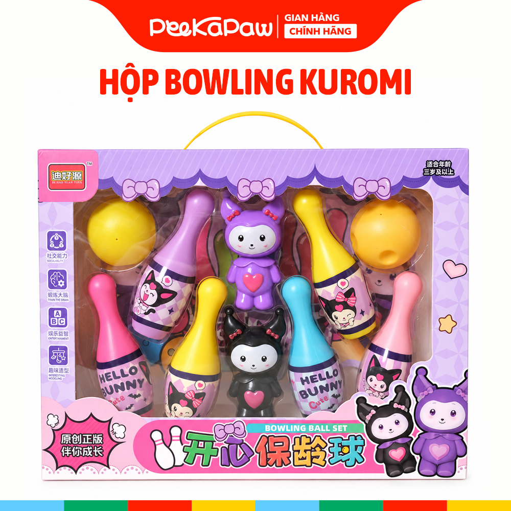 Hộp đồ chơi thể thao Bowling Kuromi 1688-29 PeeKaPaw Toys
