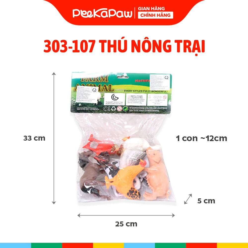 Mô Hình Động Vật Nông Trại Và Thú Rừng Cho Bé PeeKaPaw Toys