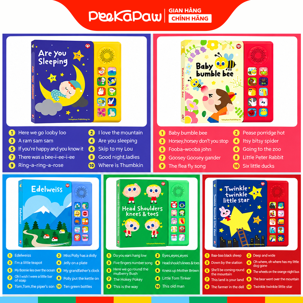 Sách âm thanh Super Simple Song cho bé học bài hát tiếng Anh PeeKaPaw Toys