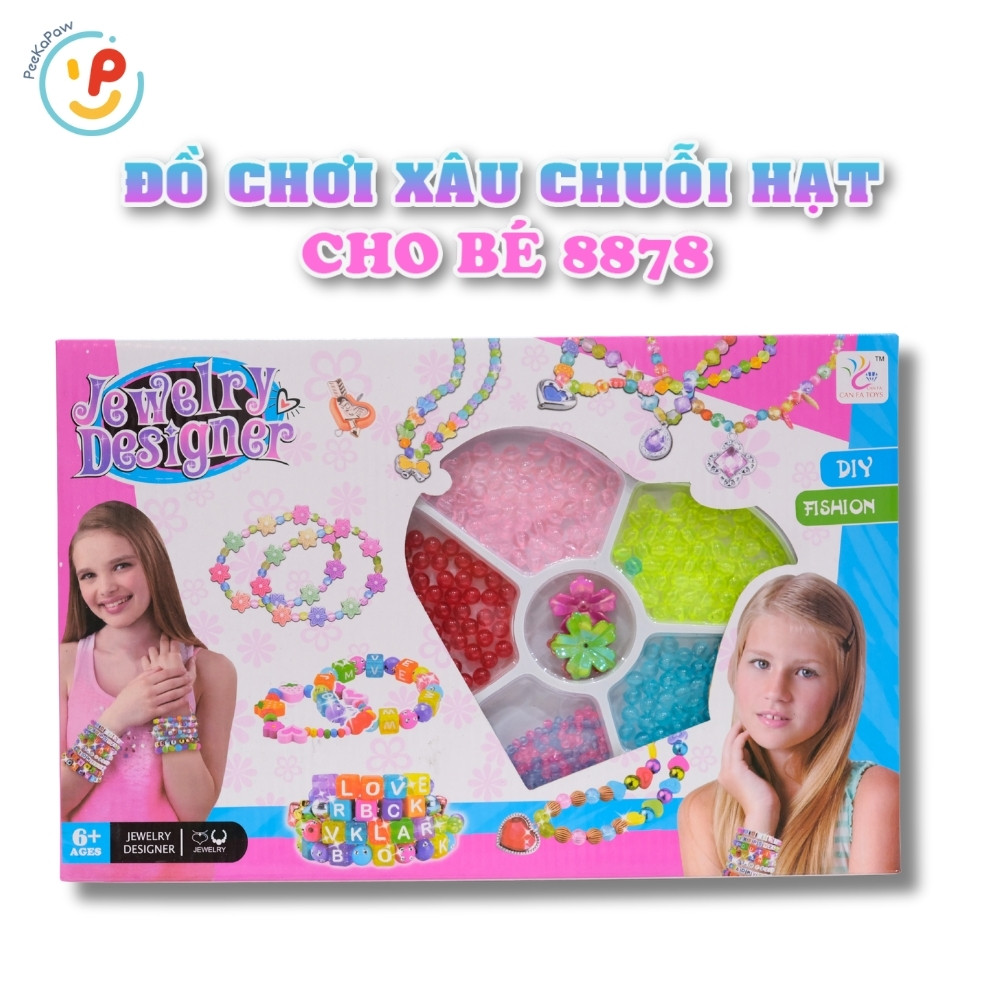Đồ chơi thiết kế trang sức xâu hạt cho bé nhiều màu sáng tạo 8878 PeeKaPaw Toys