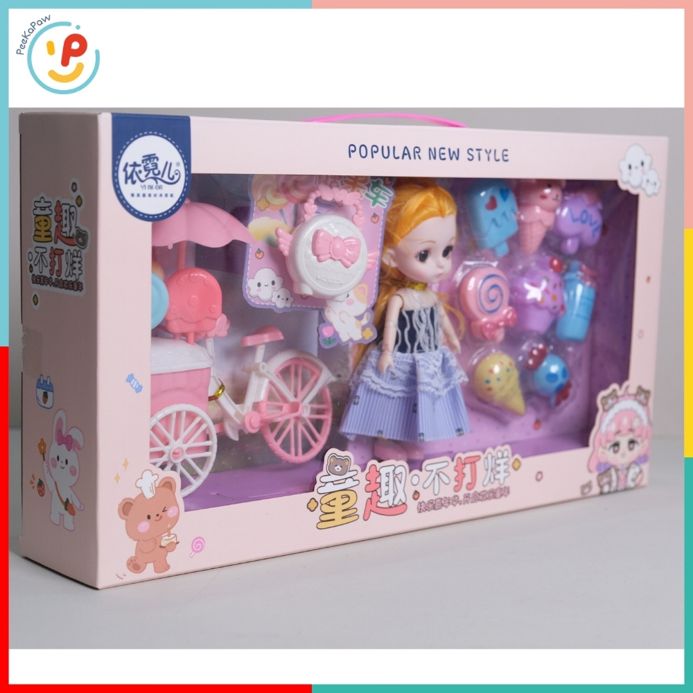 Hộp đồ chơi búp bê và phụ kiện xe kem ngọt ngào 6631A PeeKaPaw Toys