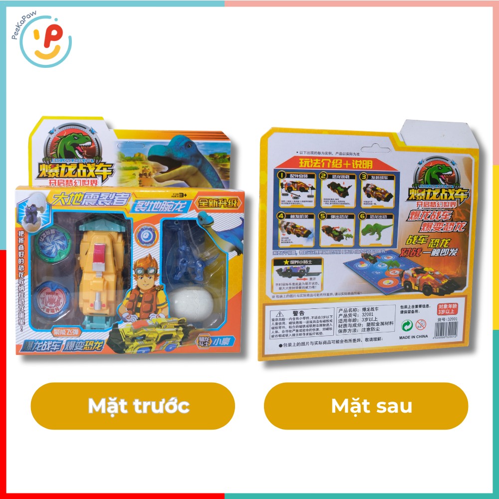 Đồ Chơi Khủng Long Đua Xe 32001 Kèm Bản Đồ Đua PeeKaPaw Toys