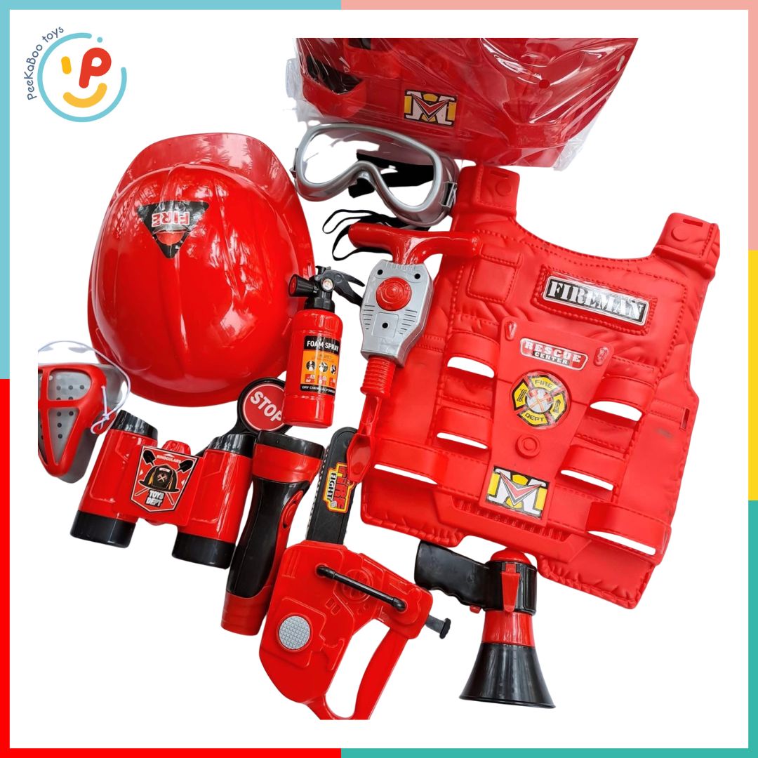 Bộ đồ chơi dụng cụ lính cứu hoả có áo bảo hộ cho bé 326-F10 PeeKaPaw Toys