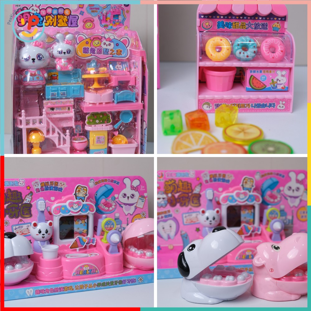 Đồ chơi nấu ăn nhà bếp Thỏ trắng và phụ kiện nhiều mẫu 333 PeeKaPaw Toys