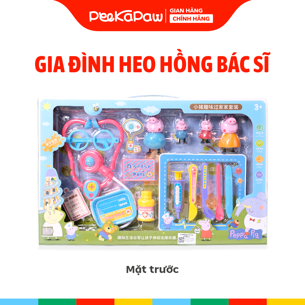 Đồ Chơi Mô Hình Gia Đình Heo Hồng Làm Bác Sĩ