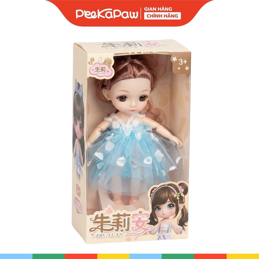 Búp bê công chúa có khớp tay chân váy thời trang 299-13B PeeKaPaw Toys