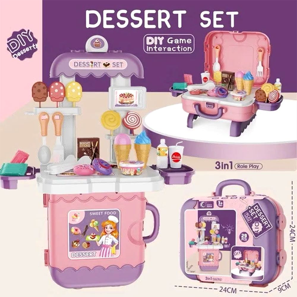 Vali đồ chơi tiệm kem và bánh ngọt 29 chi tiết 0412-11A PeeKaPaw Toys