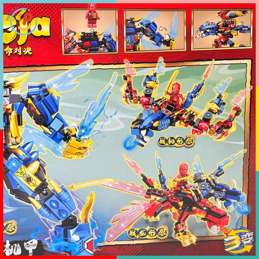 Đồ chơi lắp ráp robot Ninja 3 trong 1 384 chi tiết L5006 PeeKaPaw Toys