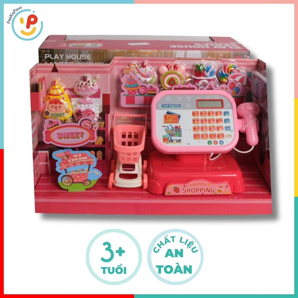 Đồ chơi máy tính siêu thị dùng pin có âm thanh 222-182 PeeKaPaw Toys