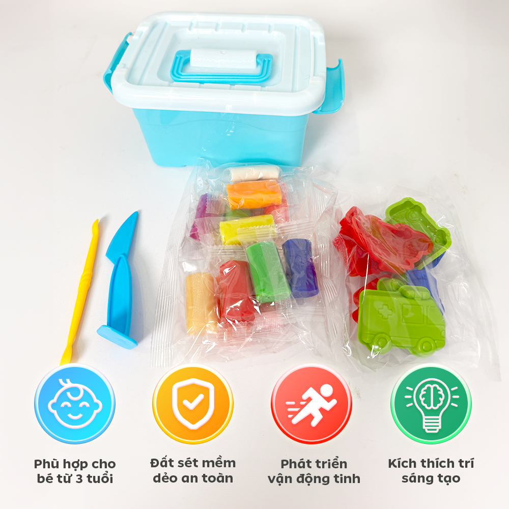 Đất sét nặn hình các loại phương tiện giao thông 018-449 PeeKaPaw Toys
