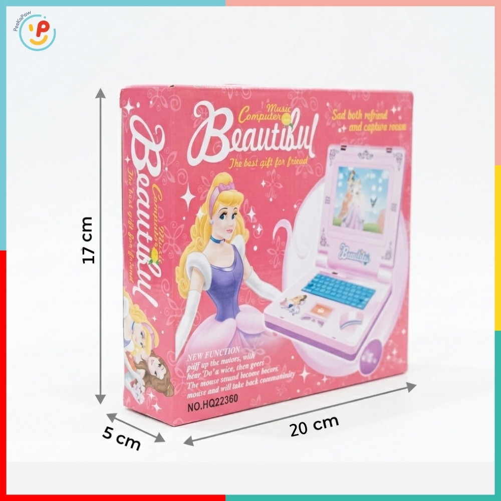 Laptop Mini Có Nhạc Màn Hình Kể Chuyện Máy Tính Đồ Chơi Cho Bé HQ2236 PeeKaPaw Toys