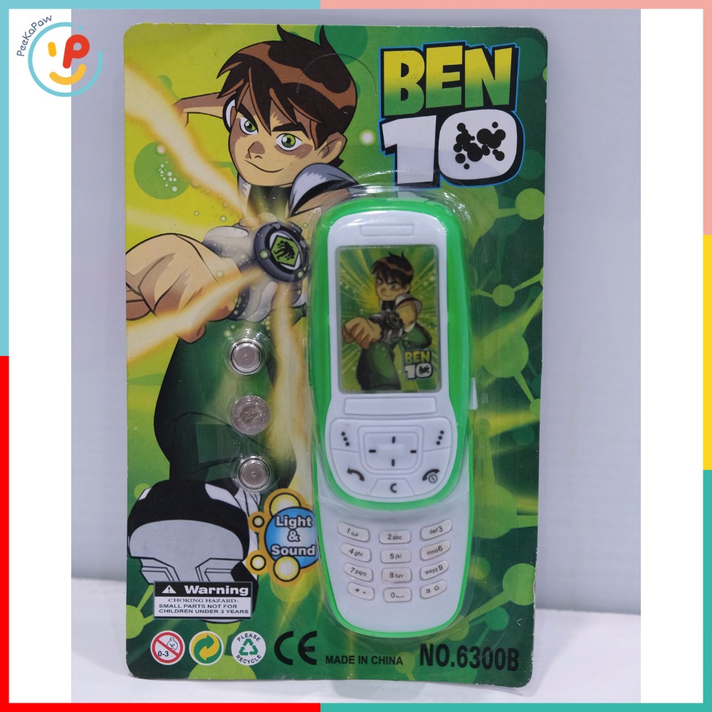 Điện thoại đồ chơi nắp trượt có đèn nhạc kèm pin 6300 PeeKaPaw Toys